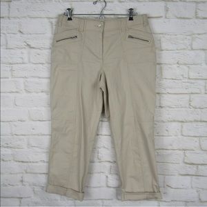 Chico's Cargo Pants Size 0.5 Zipper Khaki Stretch
